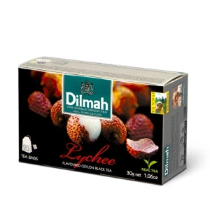 Herbata czarna aromatyzowana w torebkach Dilmah Lychee, liczi, 20 sztuk x 1.5g