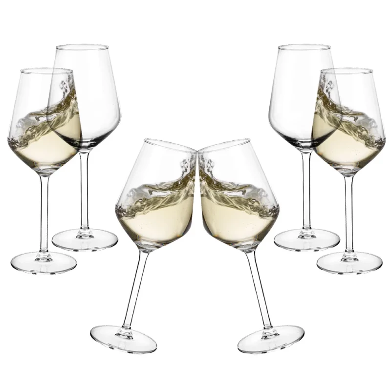 Kieliszki do białego wina Altom Design Rubin, 370ml, szkło, komplet 6 sztuk, przezroczysty