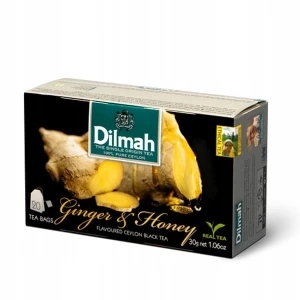 Herbata czarna aromatyzowana w torebkach Dilmah Ginger &amp; Honey, imbir i miód, 20 sztuk x 1.5g