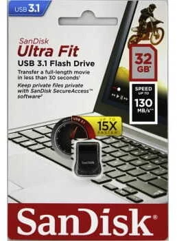 Pendrive SanDisk Ultra Fit, 32GB, USB 3.1, czarny