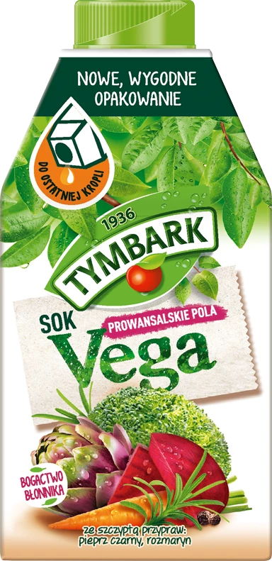 Sok warzywno-owocowy Tymbark Vega, Prowansalskie Pola, karton, 0.5l