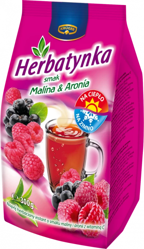 Herbata rozpuszczalna Herbatynka Krüger, malina&amp;aronia z wit C, 300g