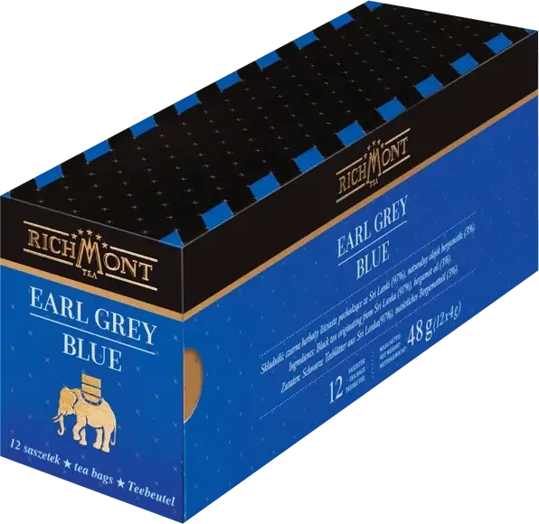 Herbata Earl Grey czarna w torebkach Richmont Blue, 12 sztuk x 4g