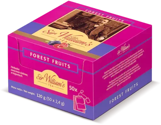 Herbata owocowa w kopertach Sir William’s Forest Fruits, owoce leśne, 50 sztuk x 2.4g