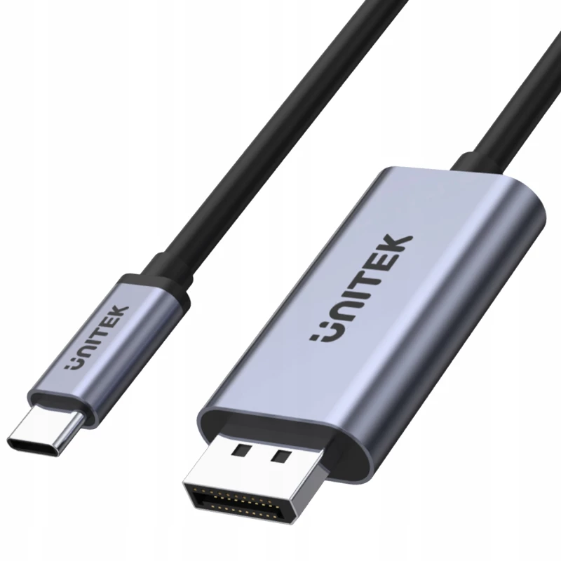 Adapter Unitek V1409A, USB-C na DP 1.2, 1.8m, szary