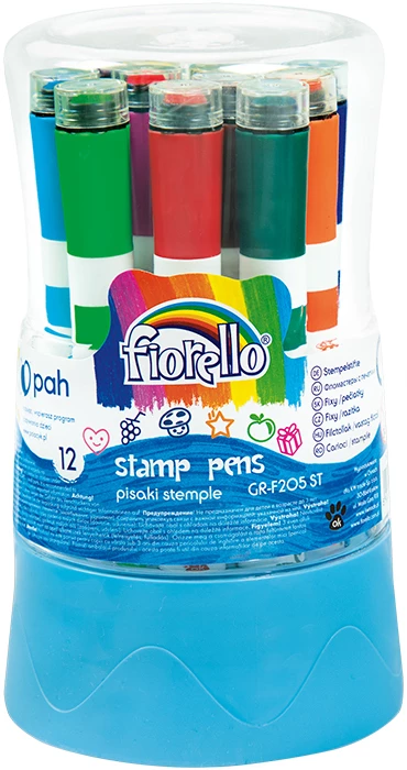 Pisaki stemple Fiorello GR-F205 ST, 12 sztuk, mix kolorów