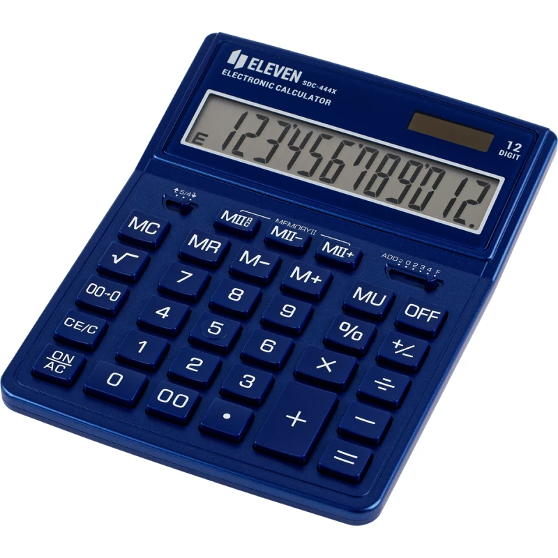 Kalkulator biurowy Eleven SDC-444XRNVE, 12 cyfr, niebieski