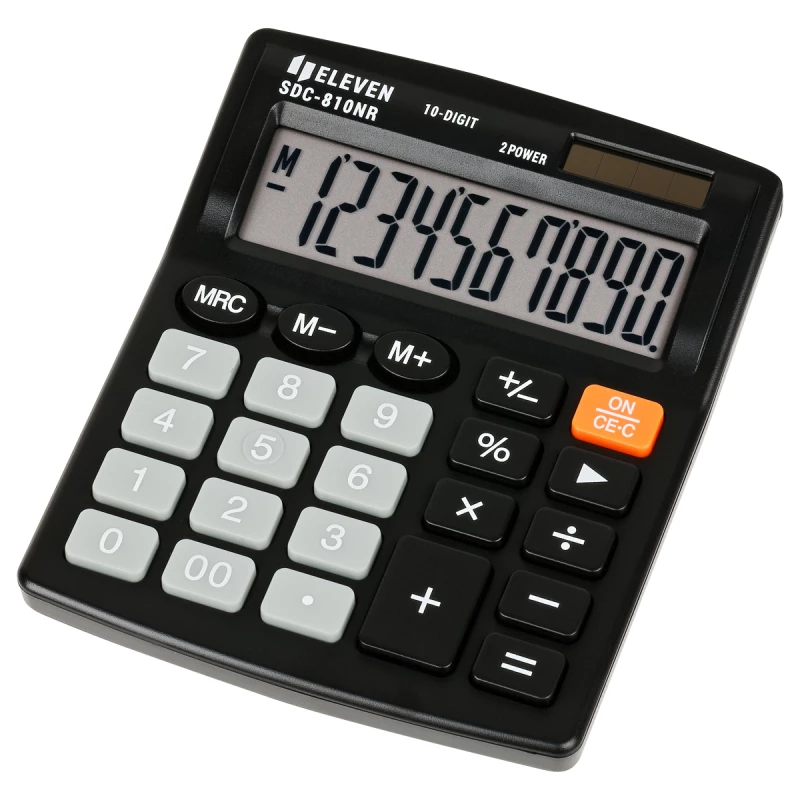 Kalkulator biurowy Eleven SDC-810NR, 10 cyfr, czarny