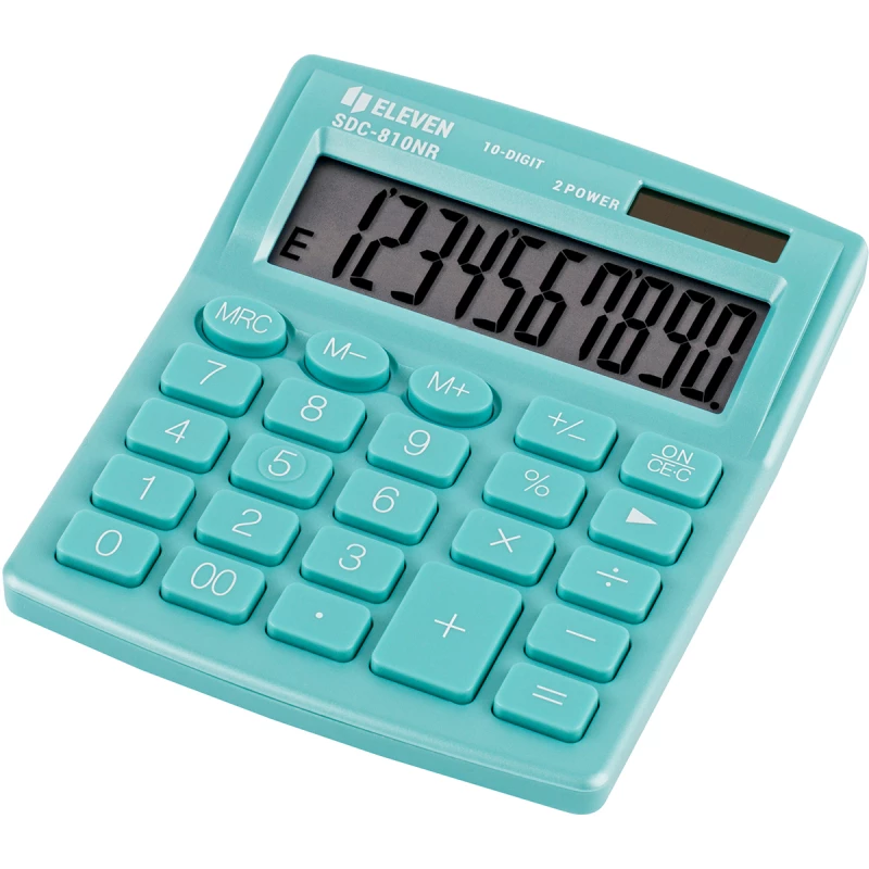 Kalkulator biurowy Eleven SDC-810NRGNE, 10 cyfr, zielony