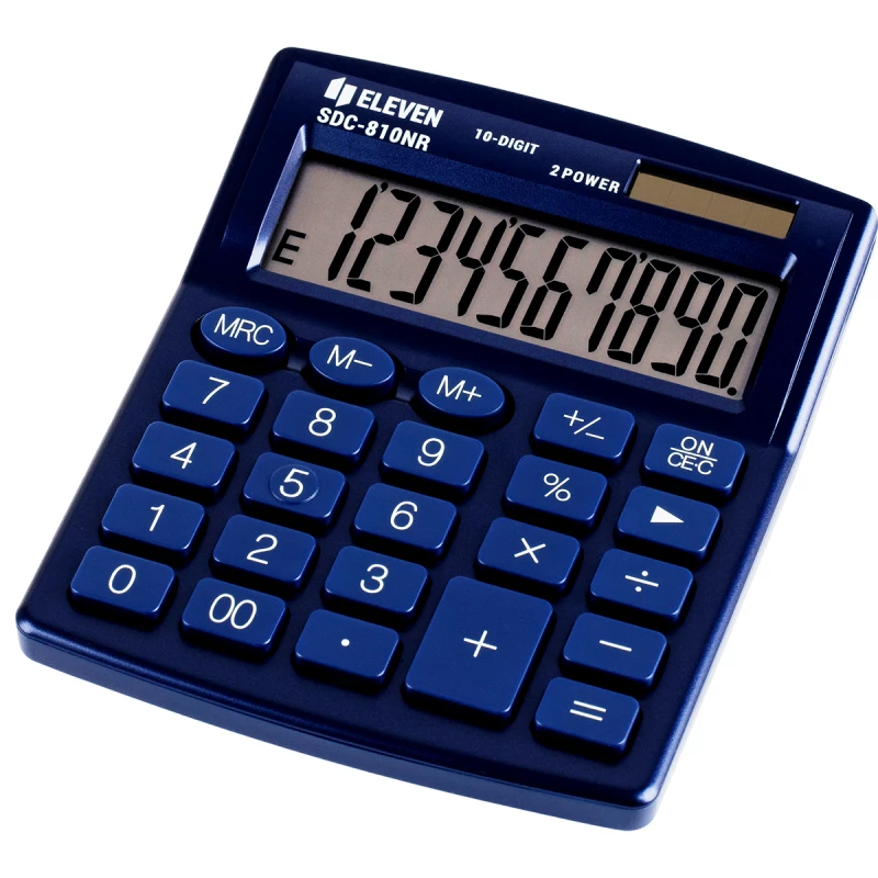 Kalkulator biurowy Eleven SDC-810NRNVE, 10 cyfr, granatowy