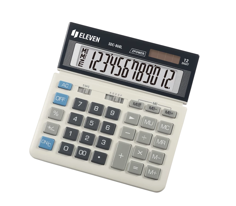 Kalkulator biurowy Eleven SDC-868L, 12 cyfr, biało-czarny