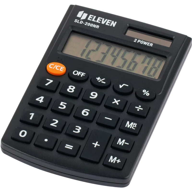 Kalkulator kieszonkowy Eleven SLD-200NR, 8 cyfr, czarny