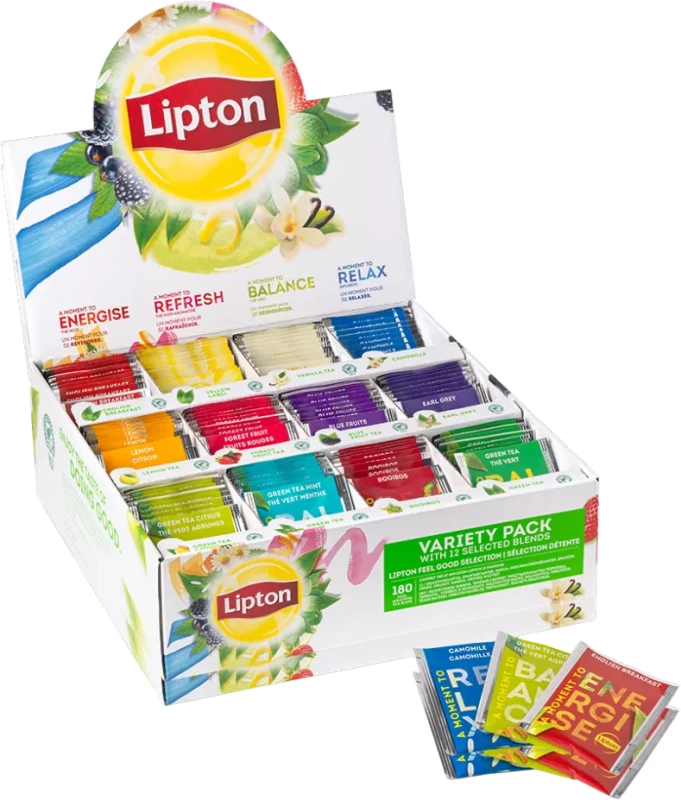 Zestaw herbat w kopertach Lipton Variety Pack, 12 smaków, 180 sztuk