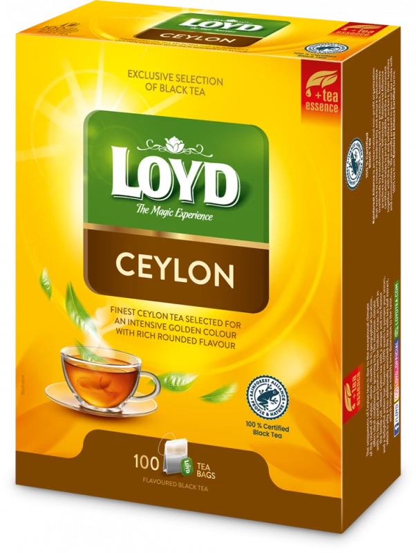 Herbata czarna w torebkach Loyd Ceylon, 100 sztuk x 2g