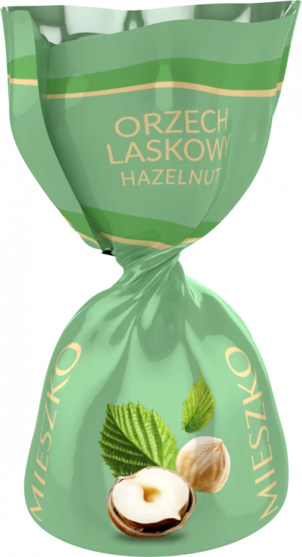Praliny Mieszko Klejnoty Orzech laskowy, czekoladowy z nadzieniem orzechowym, 1kg