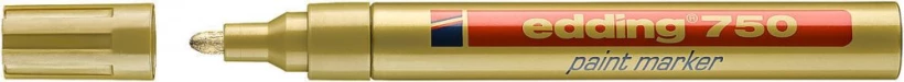 Marker olejowy połyskujący edding 750, okrągła, 1 sztuka, blister, złoty