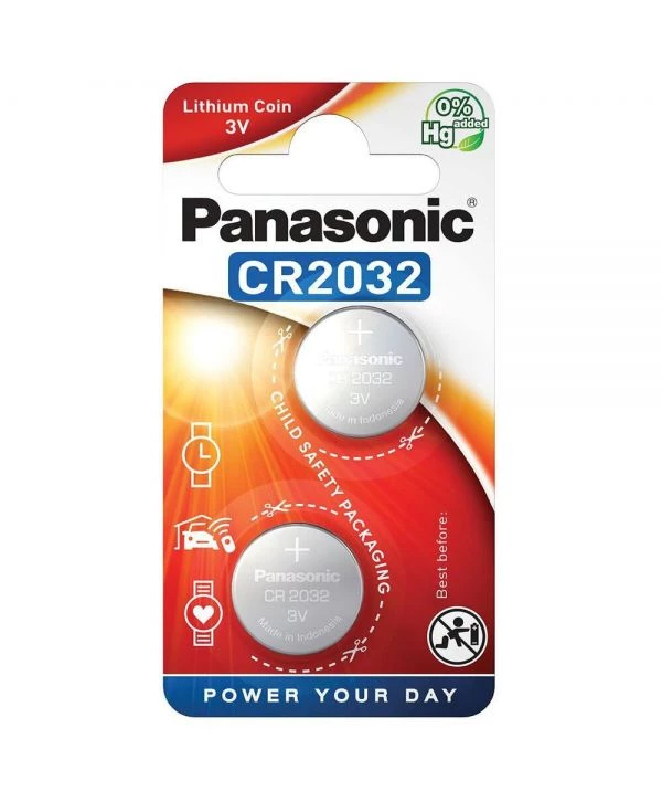 Bateria litowa Panasonic, 3V, CR2032, 2 sztuki