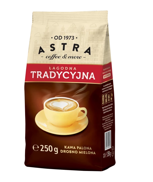 Kawa mielona Astra Łagodna Tradycyjna, drobno mielona, 250g