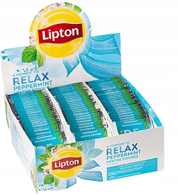 Herbata ziołowa w kopertach Lipton Relax, Peppermint (mięta pieprzowa), 100 sztuk