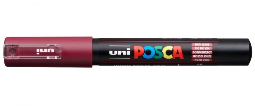 Marker z farbą Posca PC-1M, okrągła, 0.7mm, czerwony ciemny