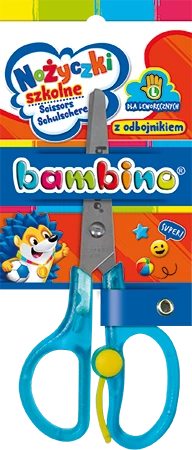 Nożyczki dla dzieci Bambino, dla leworęcznych, z odbojnikiem, mix kolorów