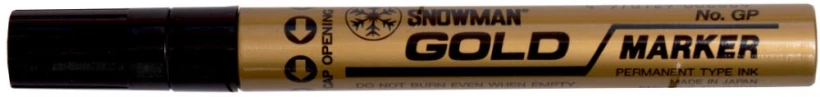 Marker olejowy Snowman, gruby, okrągła, złoty