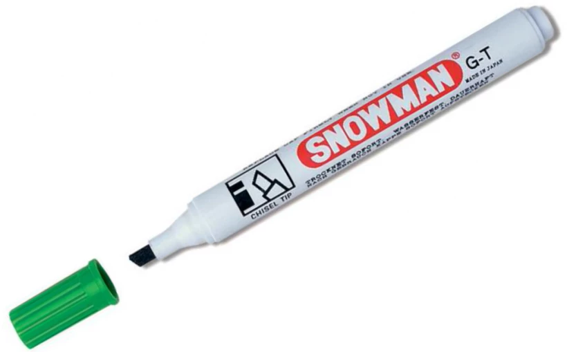 Marker permanentny Snowman, ścięta, zielony
