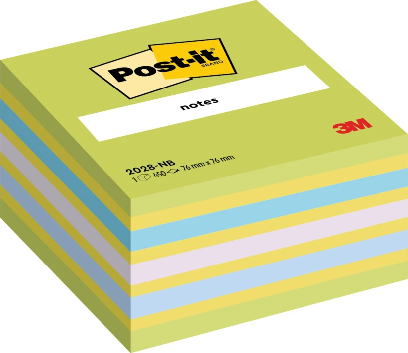 Karteczki samoprzylepne Post-it, 76x76mm, 450 karteczek, niebiesko-zielony