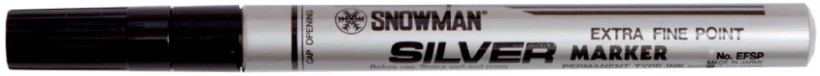 Marker olejowy Snowman, cienki, okrągła, srebrny