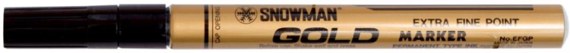 Marker olejowy Snowman, cienki, okrągła, złoty