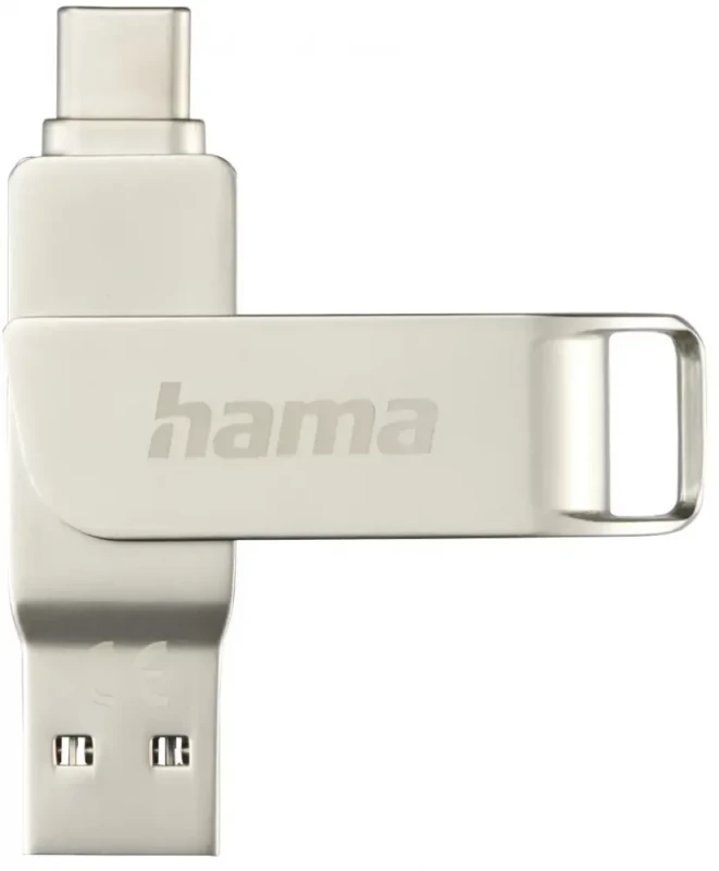 Pendrive Hama C-Rotate Pro, 256GB, obracany, USB 3.0, srebrny