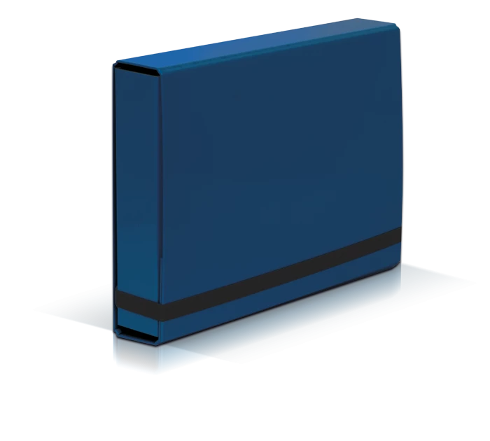 Teczka kartonowa z gumką VauPe Box Caribic, A4, 50mm, niebieski