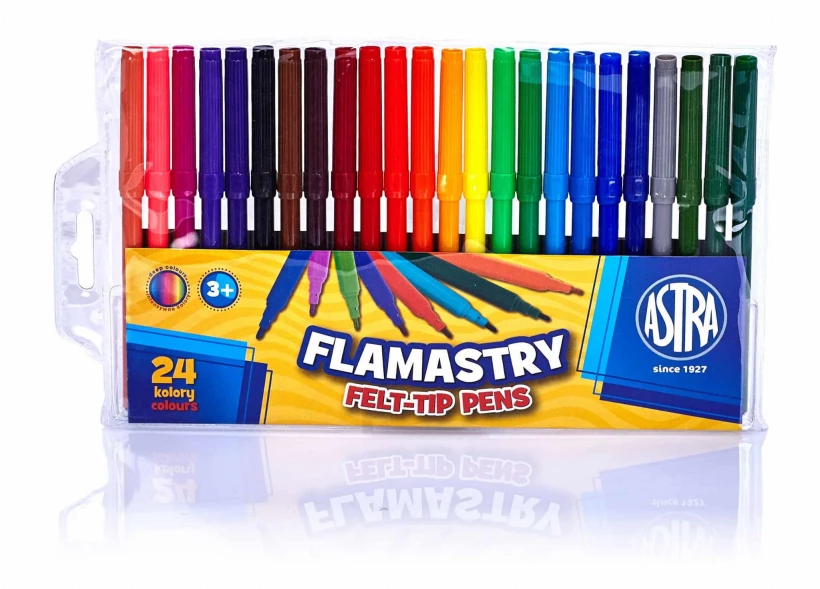 Flamastry Astra CX, 24 sztuki, mix kolorów