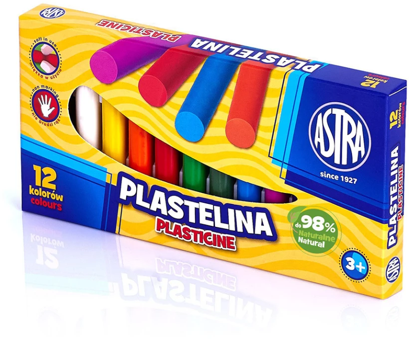 Plastelina Astra, 12 kolorów