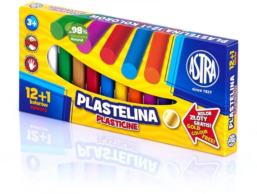 Plastelina Astra , 13 kolorów (12+1 kolor gratis)