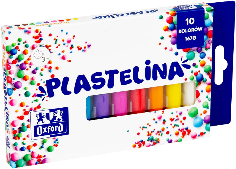 Plastelina Oxford mix kolorów, 10 kolorów, 167g