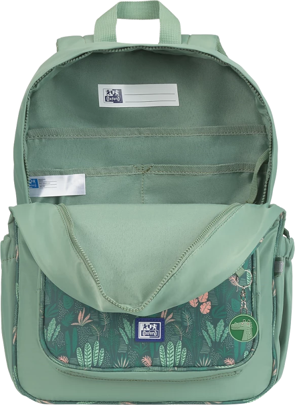 Plecak szkolny Oxford Kids, jednokomorowy, 25l,  40x30x16cm, zielony