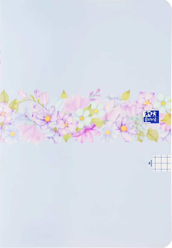 Zeszyt w kratkę Oxford Flowers, A5, miękka oprawa, 60 kartek, mix wzorów