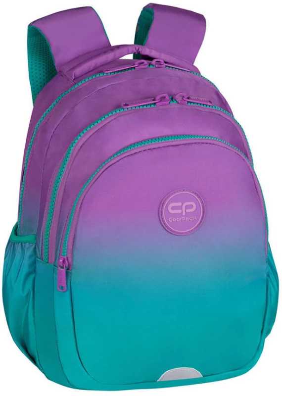 Plecak szkolny CoolPack Jerry Gradient Blueberry, trzykomorowy, 21l, 39x28x39cm, różowo-niebieski