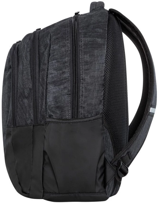 Plecak szkolny CoolPack Soul Snow Black, trzykomorowy, 27l, 44x32x16cm, czarny