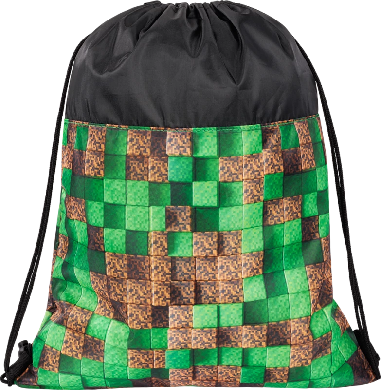 Worek na buty St.Right SO1 Pixel Cubes, 34x43cm, brązowo-zielony