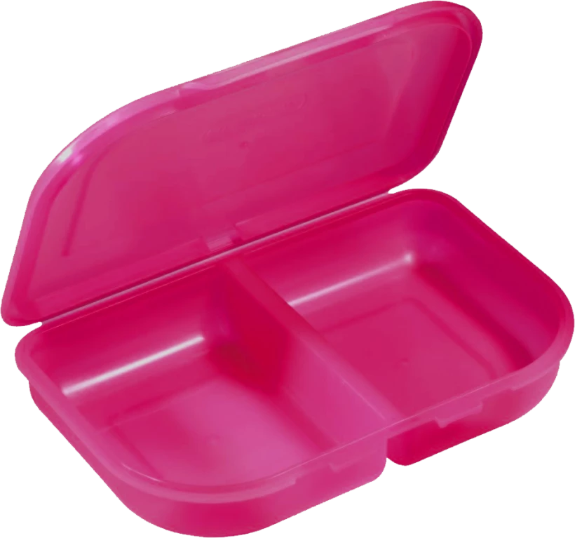 Lunchbox Herlitz, 2 komory, 23x15.5x4cm, różowy