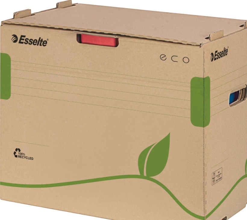 Ekologiczne pudło archiwizacyjne Esselte Eco na segregatory 5x75 mm