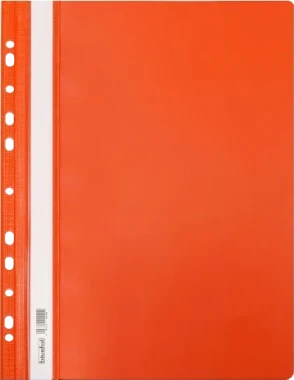 Pomarańczowy plastikowy skoroszyt oczkowy Biurfol A4 do 200 kartek