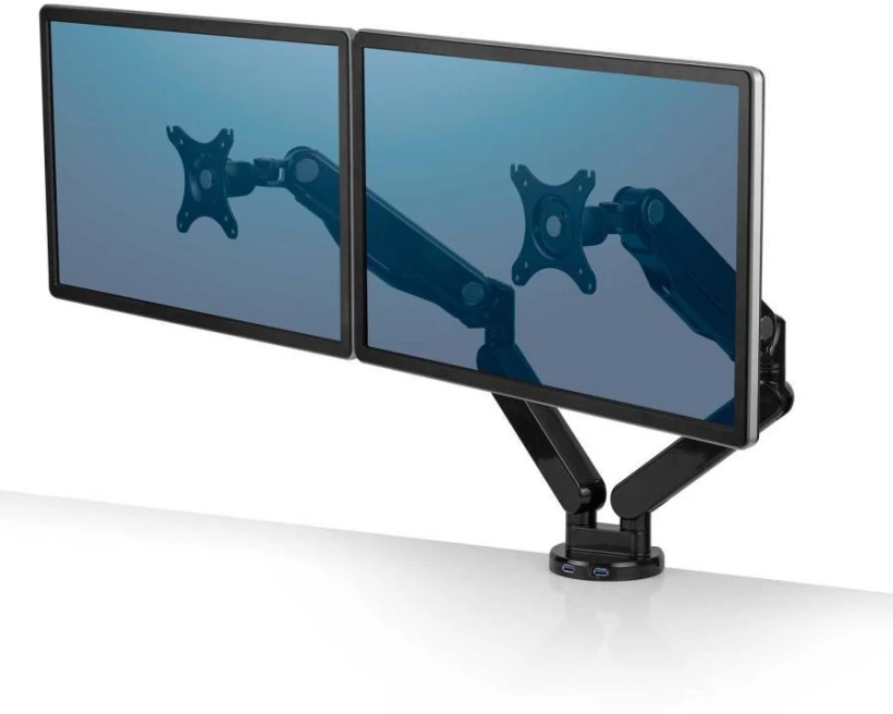 ergonomiczny stojak na 2 monitory o wadze do 8kg każdy