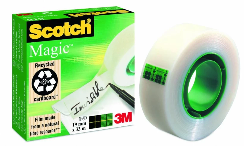 Taśma klejąca Scotch Magic 810 - łatwo odrywa się bez użycia nożyczek 