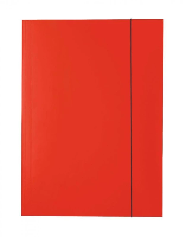 Czerwona teczka kartonowa z gumką lakierowana Esselte