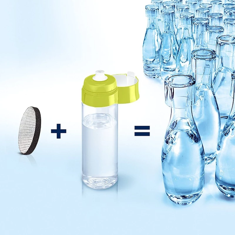 Redukująca ilość plastikowych odpadów butelka filtrująca Brita Fill&amp;Go Vital (0.6 l, limonkowa)