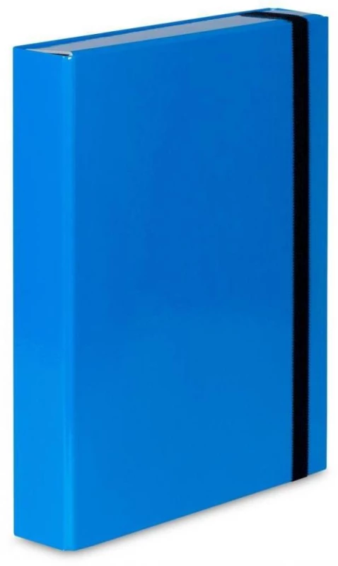 niebieska teczka A4 o szerokości grzbietu 50mm