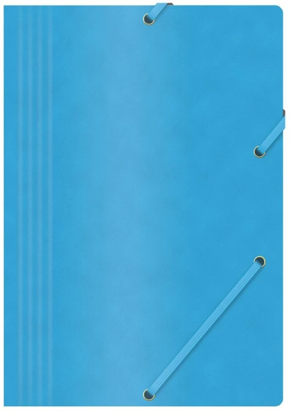 niebieska teczka z gumką Office Products A4, 390g/m2, preszpanowa